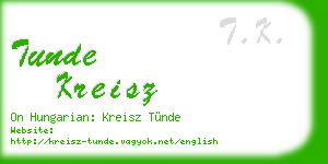 tunde kreisz business card